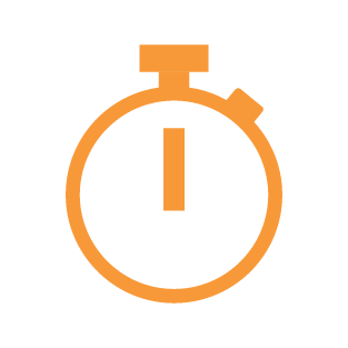 An Icon of a stopwatch representing time gained using our backflow solution