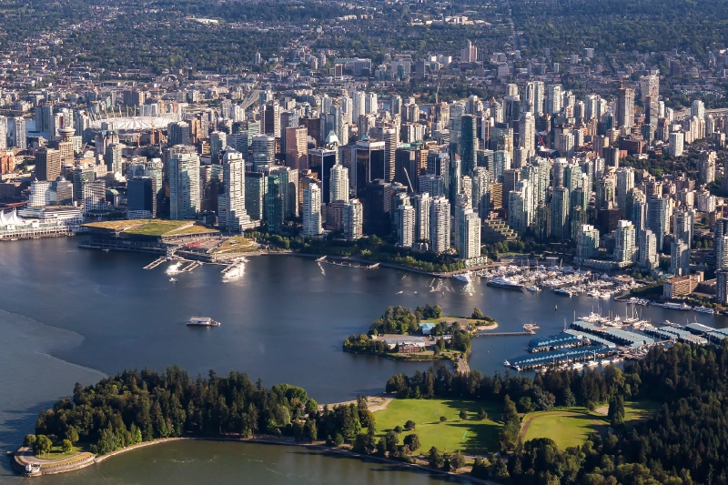 A skyline of the City of Vancouver