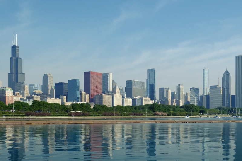 A skyline of Chicago