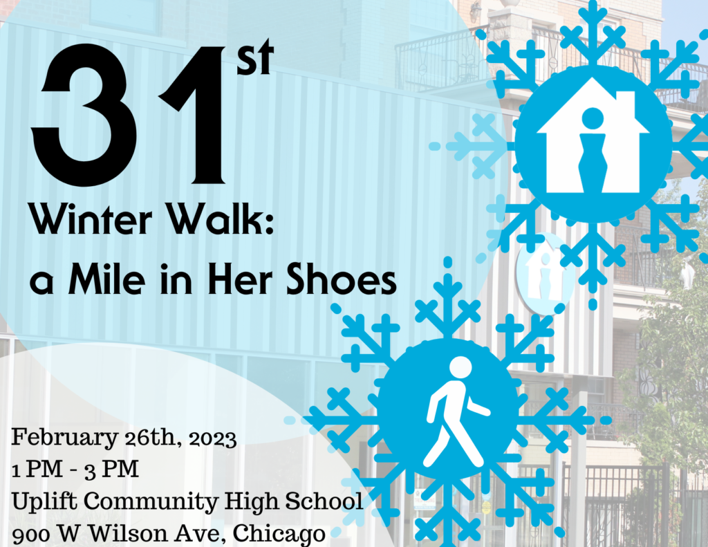 An ad for a winter walk to raise awareness